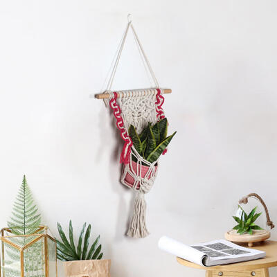 

Greensen Knitted Cord Rope Hanging Basket Flower Pot Plant Holder Hanger Flower Pot Net