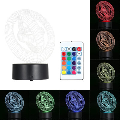 

3D Visual Illusion Lamp Transparent Acrylic Night Light 7 Color Changing LED Lamp 15