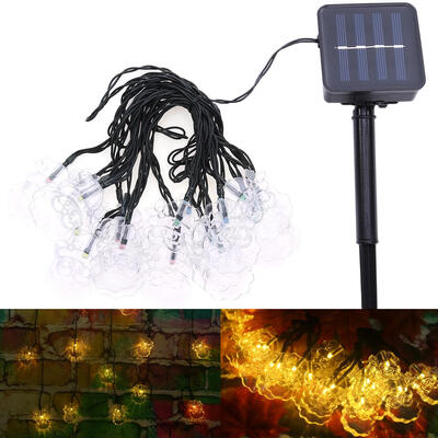 

Solar energy 20LED santa light string water saving energy garden decoration