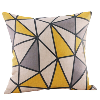 

Siaonvr Mustard Pillow Case Yellow Geometric Fall Autumn Cushion Cover Decorative