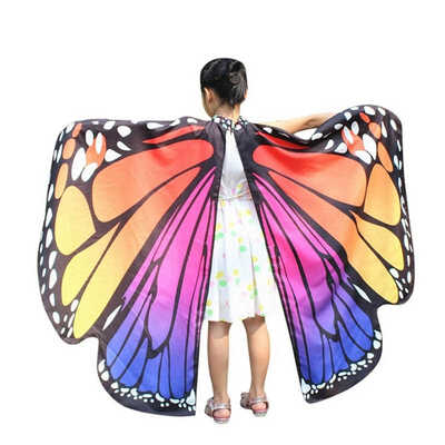 

New Hot Halloween Butterfly Wings Type Cloak Children Cloak Party Decoration Cute Butterfly Cloak Festive Party Supplies