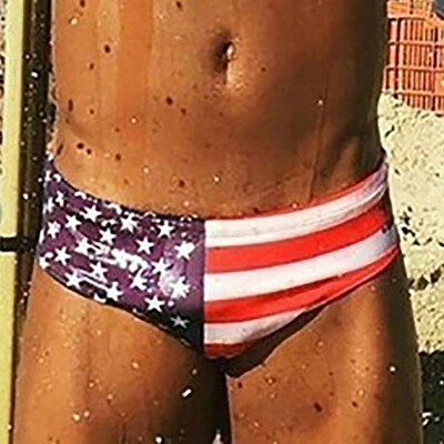 

Tailored Summer Mens Sexy American Flag Underwear Mens Swimming Underwear