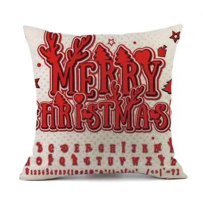 

Tailored Merry Christmas Cushion Cover Square Pillow Case Home Decor