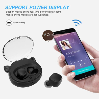 

TWS Earbuds Bluetooth 50 Ture Wireless Headset Music Earphones Cute Colorful Mini Headphones with Charging Box Noise Reduction