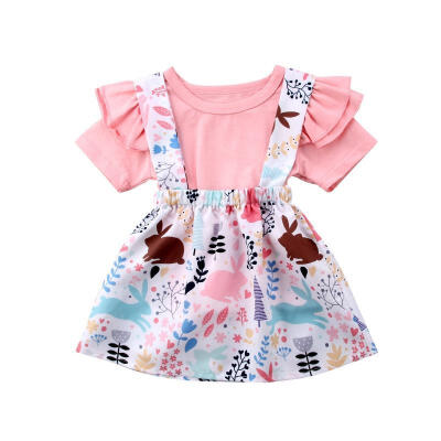 

Toddler Kids Baby Girls Summer Outfits Clothes T-shirt Top T-shirt