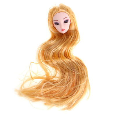 

Doll Heads Long Hair 3D Eyes Female Figure Baking Cake Mold DIY Heads Toy