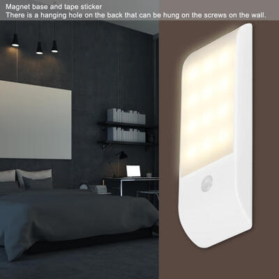 

Greensen 12LED Infrared Sensor Night Light USB Recharge Human Body Induction Corridor Closet Lamp