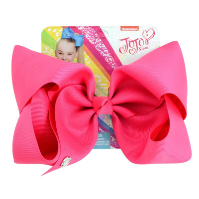 

Solid color large bow fabric ribbed polyester bow hairpin girl hair accessories