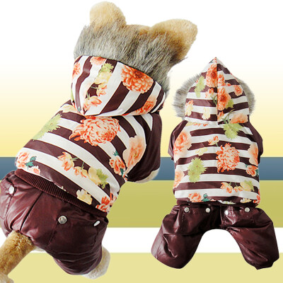 

Dog Winter Warm Coat Snowman Jacket Pet Puppy Jumpsuit Hoody Clothes -a