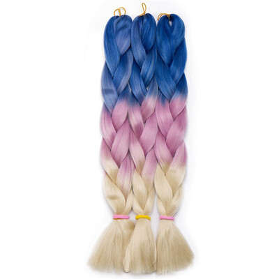 

3 Packs Braiding Hair Ombre for crochet Hair Weave with Synthetic&Twist Braiding Hair Extensions