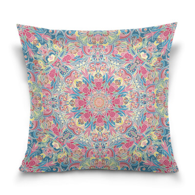 

ALAZA Throw Pillow Cover 16 X 16 inch Cushion Cover with Vintage Elements Printed Pillowcase