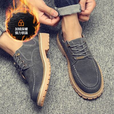 

Male Martin shoes wild England wind tool Martin shoes mens wild retro Martin boots low to help casual big scalp Martin shoes