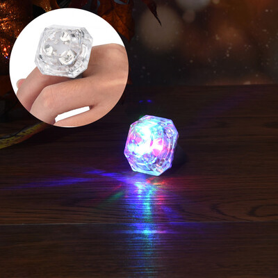 

〖Follure〗LED Light Flashing Finger Imitation Diamond Ring Kids Children Party Favors Toys