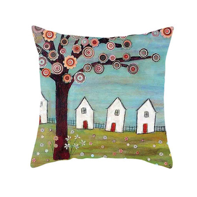 

〖Follure〗Natural Pattern Printing Dyeing Sofa Bed Home Decor Pillow Cover Cushion Cover