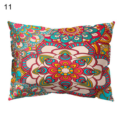 

Ethnic Style Polyester Peach Skin Pillow Case Sofa Waist Throw Cushion Cover