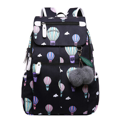 

Cartoon Pattern Laptop Backpack With Usb Port Waterproof High Quality School Travel Large Backpack For Teenage Girls