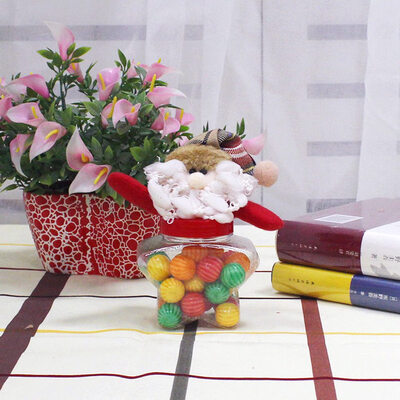 

Cute Christmas Candy Storage Can Decor For Home Gift Biscuit Food Storage Jarcandy Jar