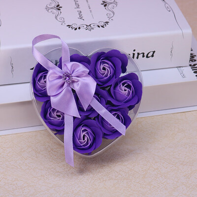 

Gobestart 7 Pcs Scented Rose Flower Petal Bath Body Soap Wedding Party Gift