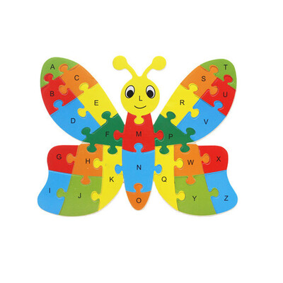 

Tailored Kids Baby Wooden Wood Animal Puzzle Numbers Alphabet Learning Educational Toy