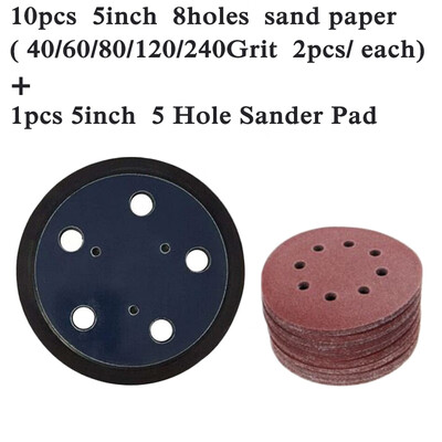 

125mm Polishing Grinding Sanding Discs Sandpaper 8 Hole Disc Tool Accessory