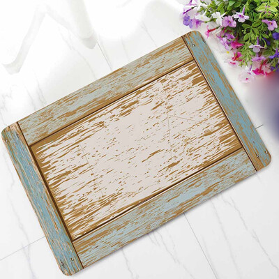

Toponeto Vintage Style Wood Poard Home Entrance Floor Rug Non-slip Doormat Outdoor Mat