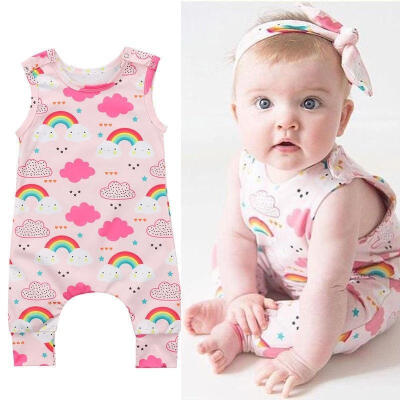 

Rainbow Romper Infant Girl Playsuit Kids Baby Jumpsuit Clothes Babys Outfits