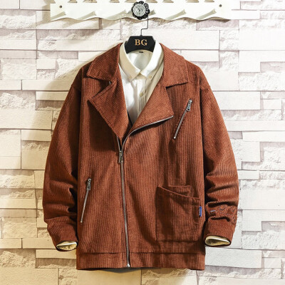 

Toponeto New Style For Men In Autumn Winter Fashion Corduroy Pure Long Sleeve Coat