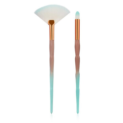 

Gobestart 2Pc Makeup Brushes Set Powder Foundation Eyeshadow Eyeliner Lip Cosmetic Brush