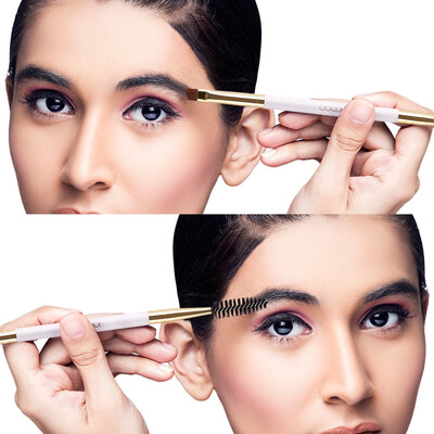 

〖Follure〗Double Brow Brush Eyelash Brush Eyelash Roll Mini Eye Shadow Brush Beauty Tool