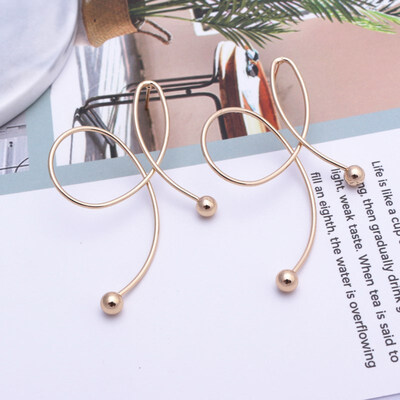 

EK605 Vintage Hollow Round Flower Oval Knot Twist Earrings Geometric Metal Earrings for Women Statement Earrings Modern Art