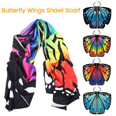 

Women Girls Soft Butterfly Wings Shawl Scarf Elegant Ladies Costume Accessory