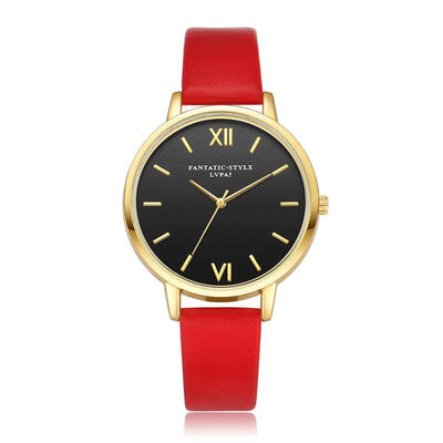 

Featured Womens Watches Fashion Disc Ladies Quartz Movement Wristwatch Solid Color Leather Strap Clock Simple Zegarki Damskie50