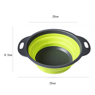 

1PC Food Grade Folding Collapsible Colander Strainer Kitchen Fruit Filter Basket
