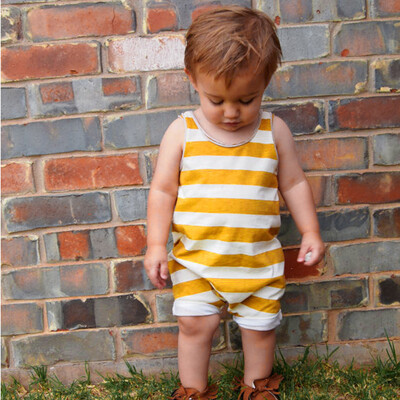 

Toddler Baby Boys Girls Striped Sleeveless Romper Jumpsuit Outfits Clothes
