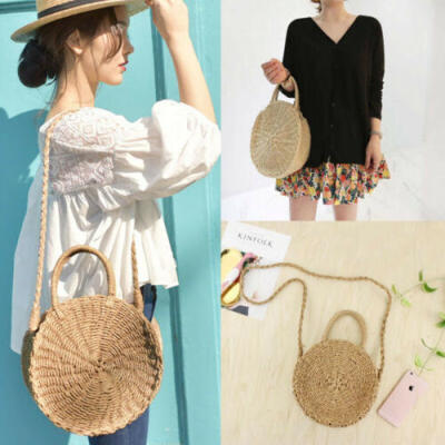 

US STOCK Women Straw Bag Woven Handbag Purse Crossbody Boho Beach Summer Bags