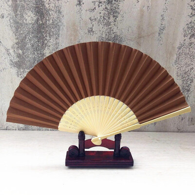 

〖Follure〗Pattern Folding Dance Wedding Party Lace Silk Folding Hand Held Solid Color Fan
