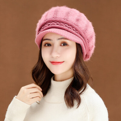 

Tailored Women Winter Warm Stripe Cap Scarf Beret Baggy Knit Crochet Beanie Hat Ski Cap