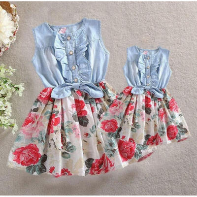 

Mommy&Me Family Matching Floral Dress Mother Daughter Sundress for Kid Women