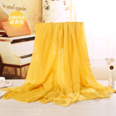 

2017 spring&summer new solid color silk scarf sunscreen beach towel shawl Taobao hot silk silk scarf wholesale