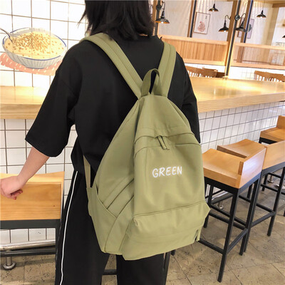 

Ins bag girl campus harajuku ulzzang college students shoulder bag Hong Kong Fengsen Department College Feng bai backpack