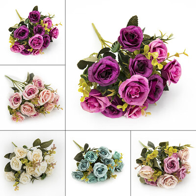 

Craft Simulation Bouquet Fake Rose Flower Office Home Decor Artificial Rose