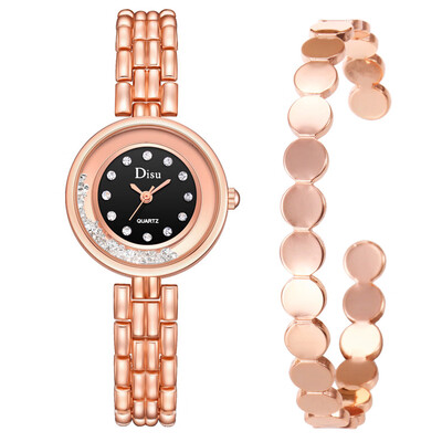 

High Quality Womens Watches With Rhinestone Dial Bracelet Ladies Exquisite Gift Set Quartz Wristwatch Clock Zegarki Damskie