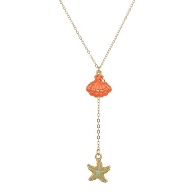 

X-NO BUY Colorful Double Shell Pendant Necklace For Women New Fashion Pendants&Necklace Summer Jewelry Female Handmade Necklace