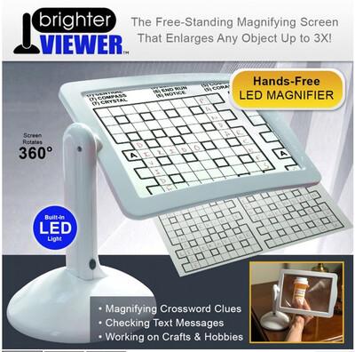 

Siaonvr New LED Magnifier Screen Magnifier With Light In White