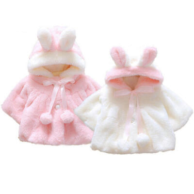 

UK Newborn Baby Girls Fur Winter Warm Coat Outerwear Cloak Jacket Clothes gtrer