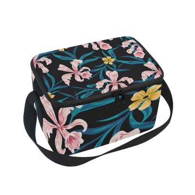 

ALAZA Lunch Box Little Floral Insulated Lunch Bag Large Cooler Tote Bagfor Men Women