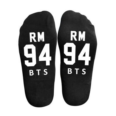 

KPOP BTS Bangtan Boys Cotton Mid-tube Socks Boys&Girls Striped Printed Sports Socks ARMY Hot Gift
