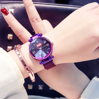 

Womens Watches 2019 Luxury Ladies Watch Starry Sky Watches For Women Fashion bayan kol saati Diamond Mirror Reloj Mujer Gifts