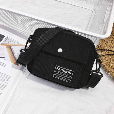 

Tailored Women Simple Canvas Bag Corduroy Square Bag Fashion Shoulder Messenger Package