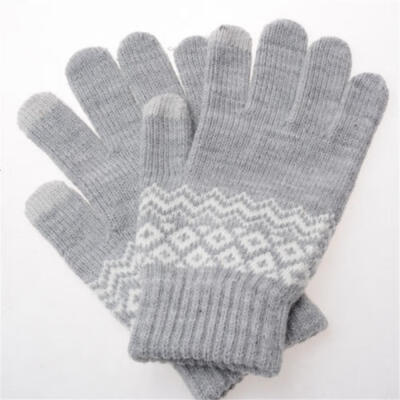 

New Fashion soft unisex stretch knit gloves winter warm full finger gloves